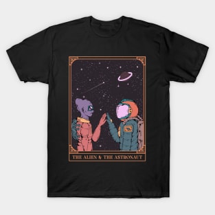 The Alien and The Astronaut - Space Art T-Shirt